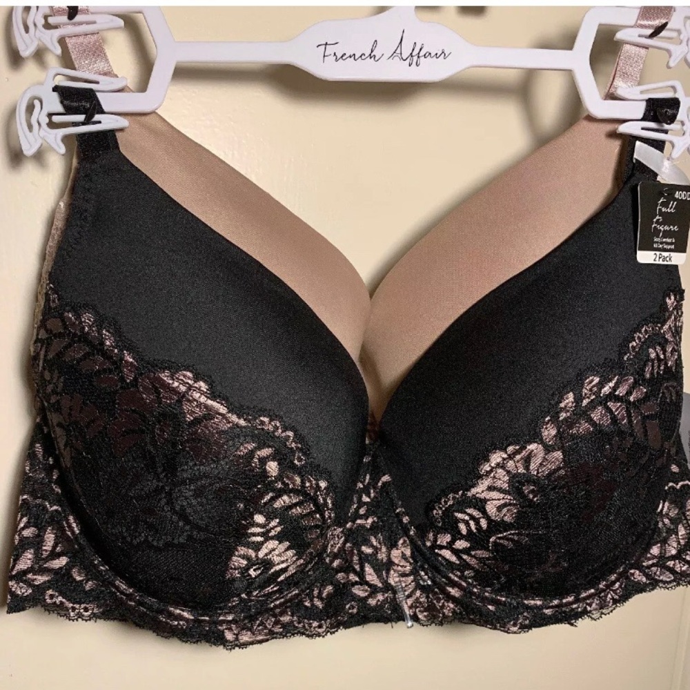 French affair underwire bra multi color 3 pack
